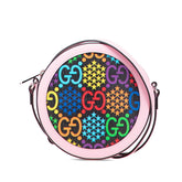 グッチ GGサイケデリック ショルダーバッグ 603938 ピンク ブラック マルチカラー PVC レザー レディース GUCCI 【中古】